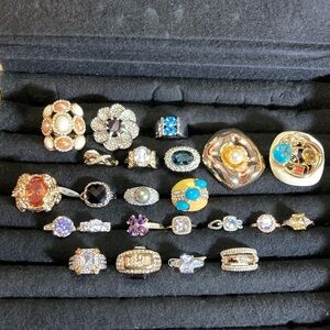 Camille Lucie Ring Lot WITH CZ Statement Rings PREVIEW